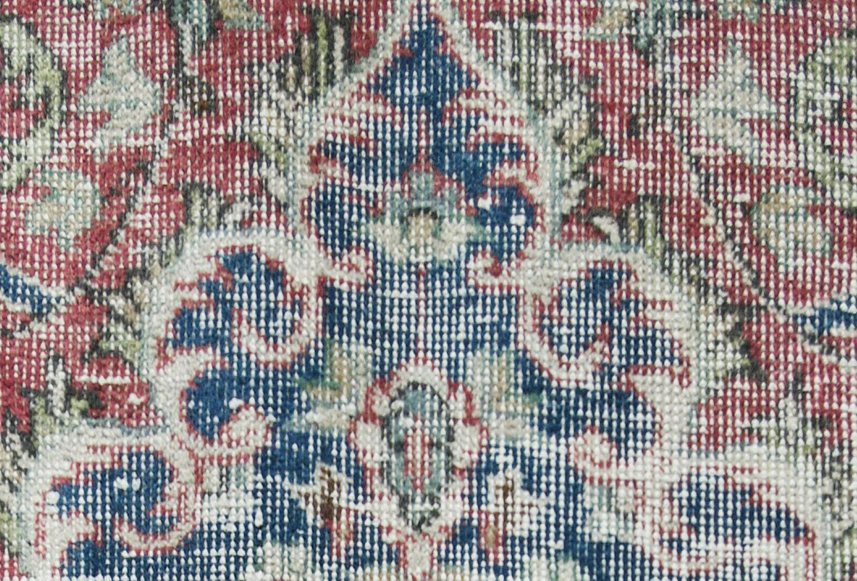 Textura detallada de la lana en alfombra vintage importada