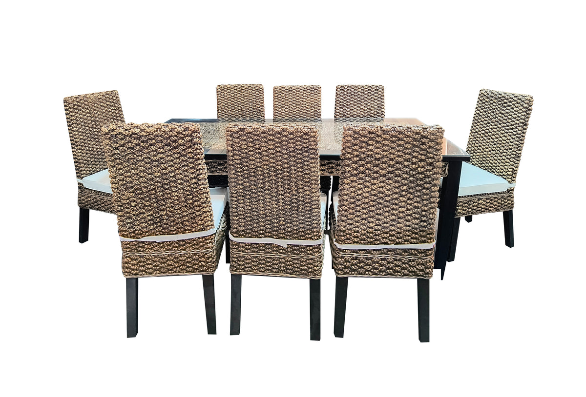 Comedor de rattan natural, Italiano 8 sillas
