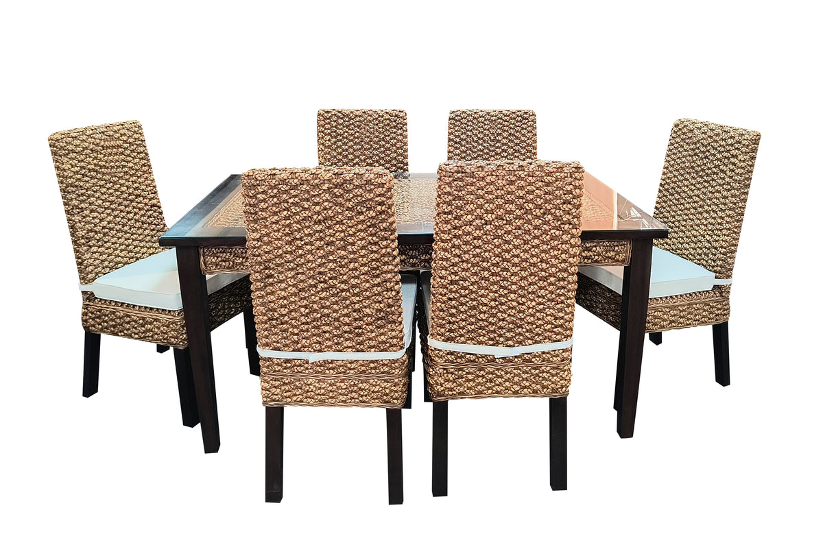 Comedor de rattan natural, Italiano 6 sillas