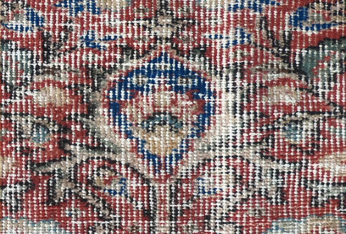Diseño clásico turco descolorido en alfombra persa vintage de lana