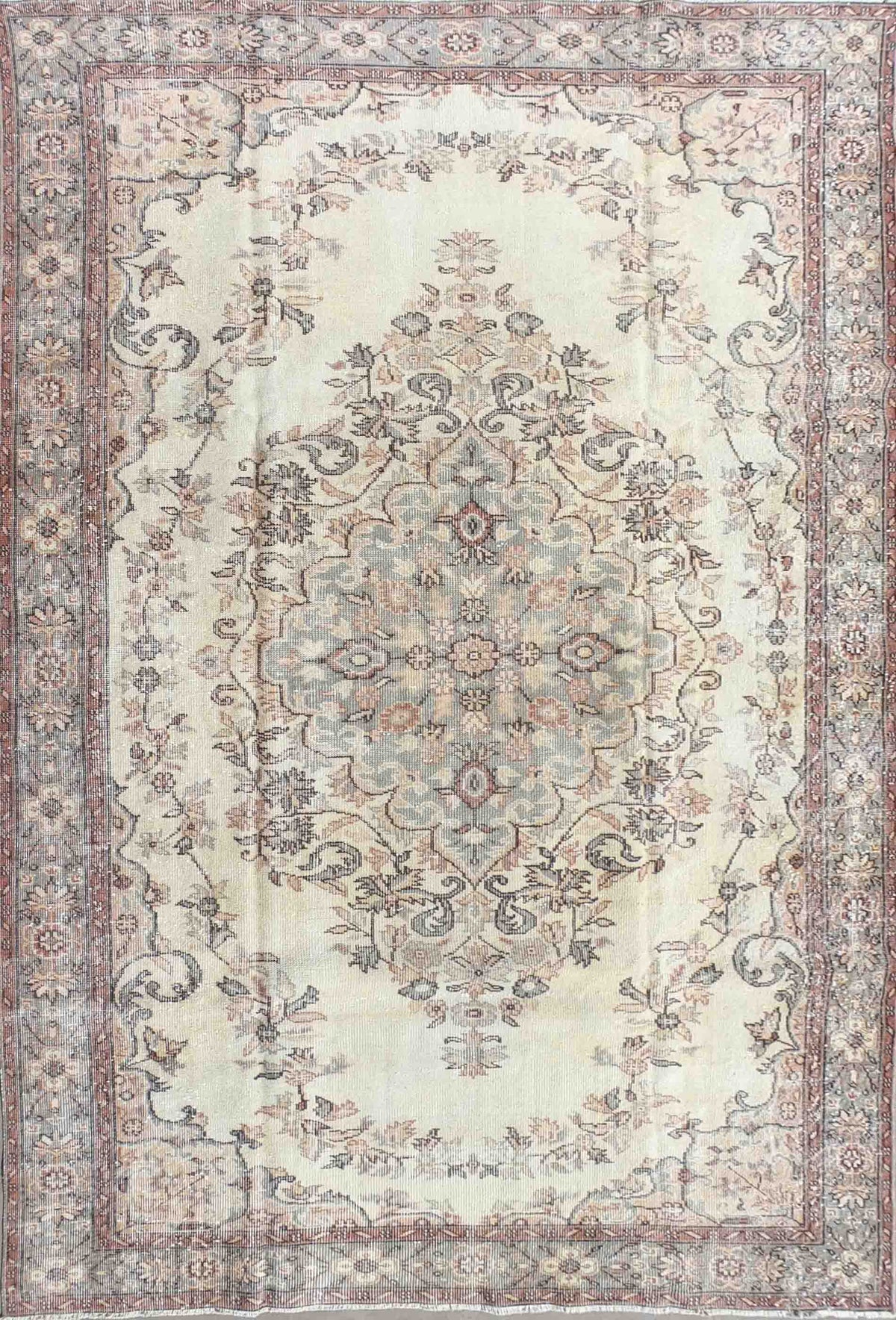 Alfombra persa vintage de lana, hecha a mano, estilo envejecido - Consorcio Persa