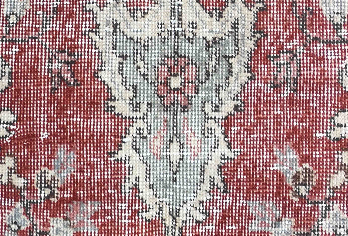Textura de lana natural en alfombra persa importada