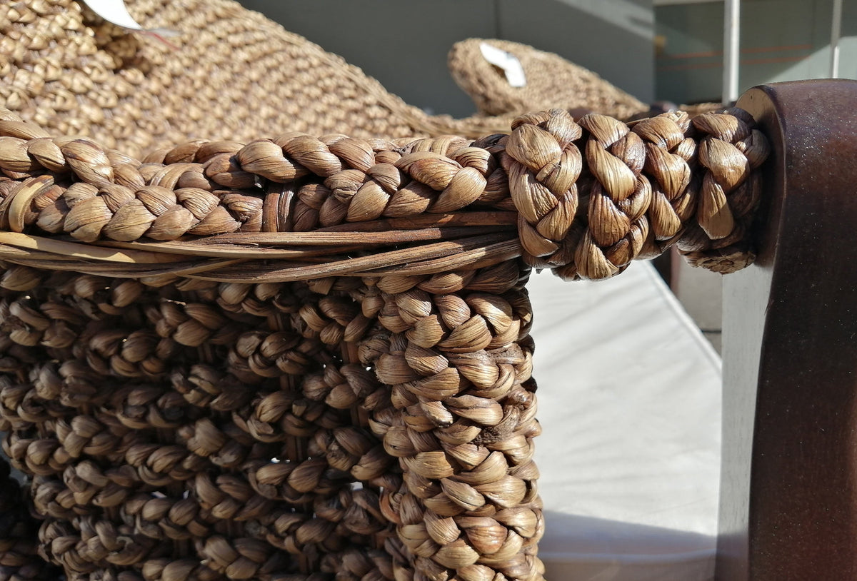 Mesa de centro de rattan natural para exterior
