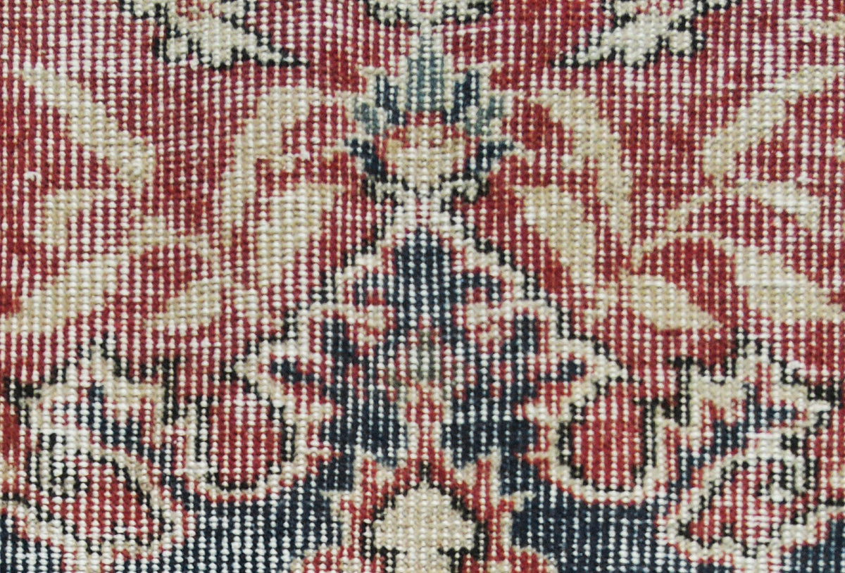 Textura natural de la lana en alfombra persa vintage importada