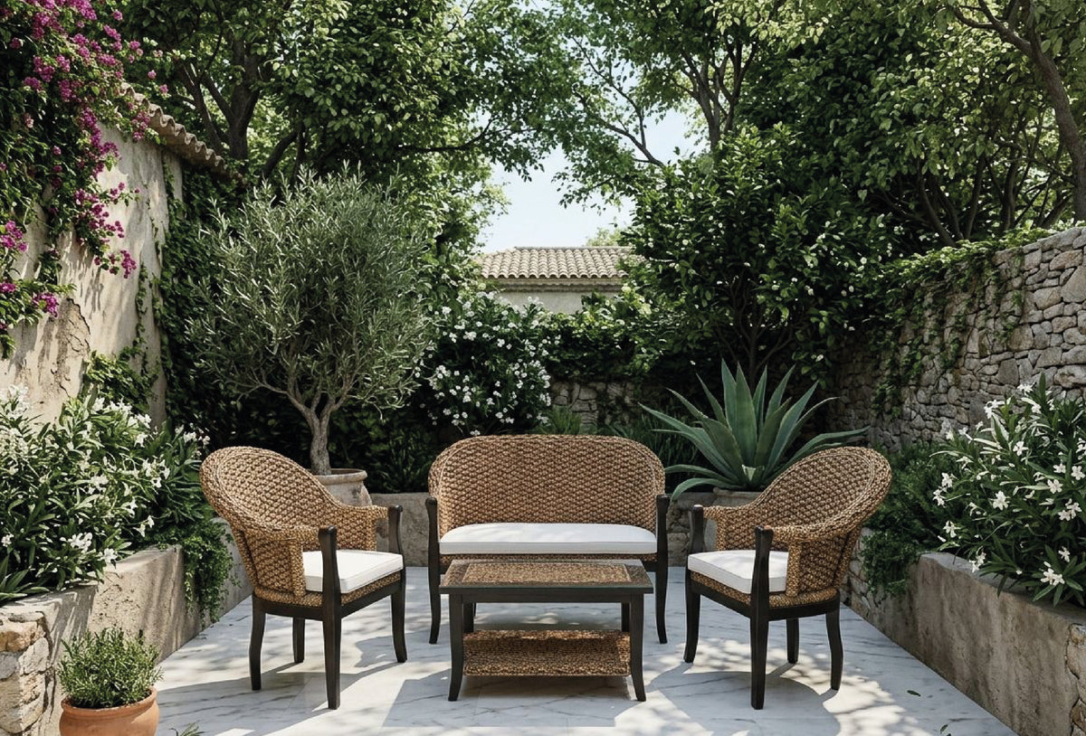 Set de rattan natural Cobra de Consorcio Persa