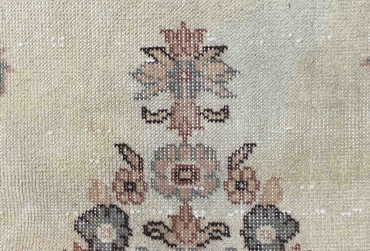 Diseño clásico turco descolorido en alfombra persa vintage de lana