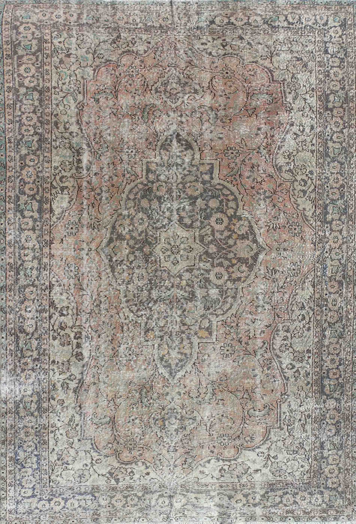 Alfombra persa vintage de lana hecha a mano, estilo envejecido - Consorcio Persa