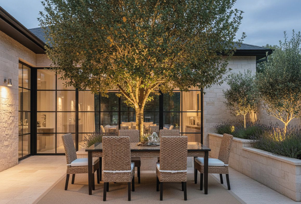 Comedor de rattan natural, Italiano 6 sillas