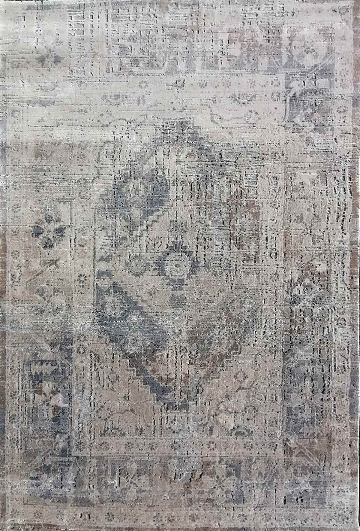 Alfombra turca contemporánea de diseño neutro, ideal para living - Consorcio Persa