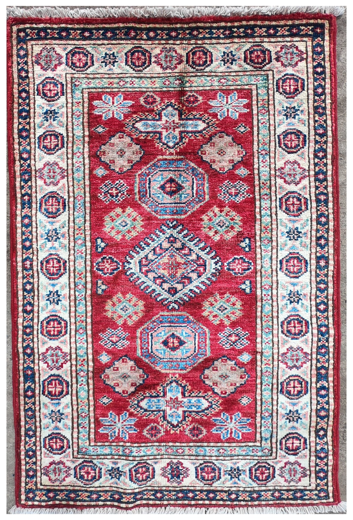 Alfombra Lana, Kazak Ghazni 0.90 x 0.60 mts. 0024