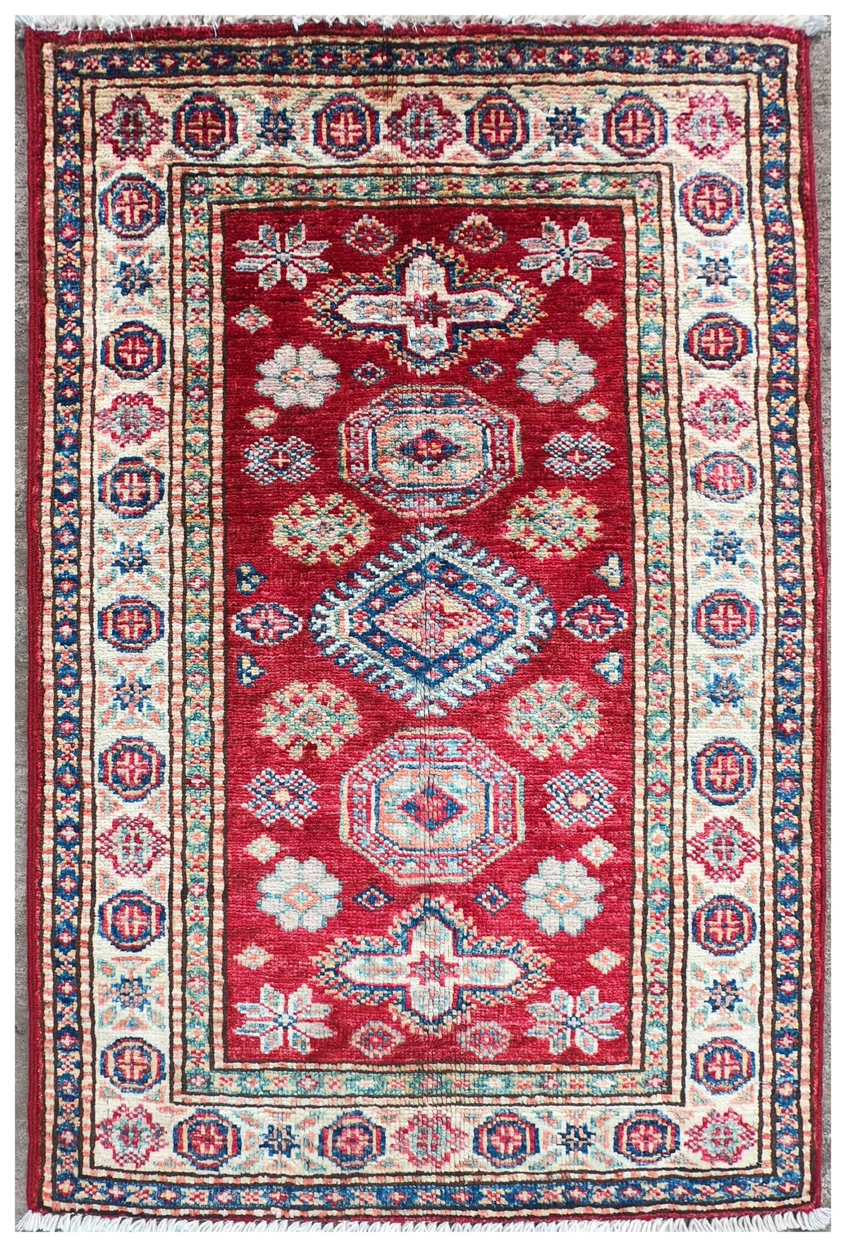 Alfombra Lana, Kazak Ghazni 0.90 x 0.60 mts. 0027