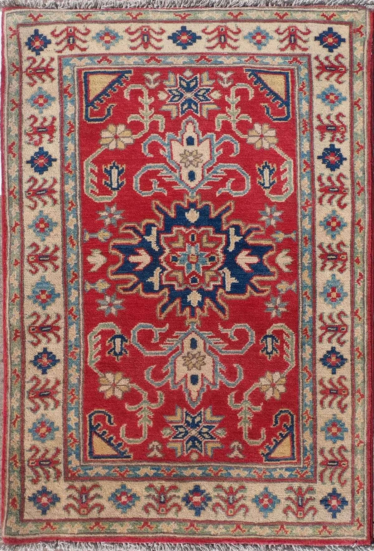 Alfombra Lana, Kazak 1.00 x 0.80 mts. 0001