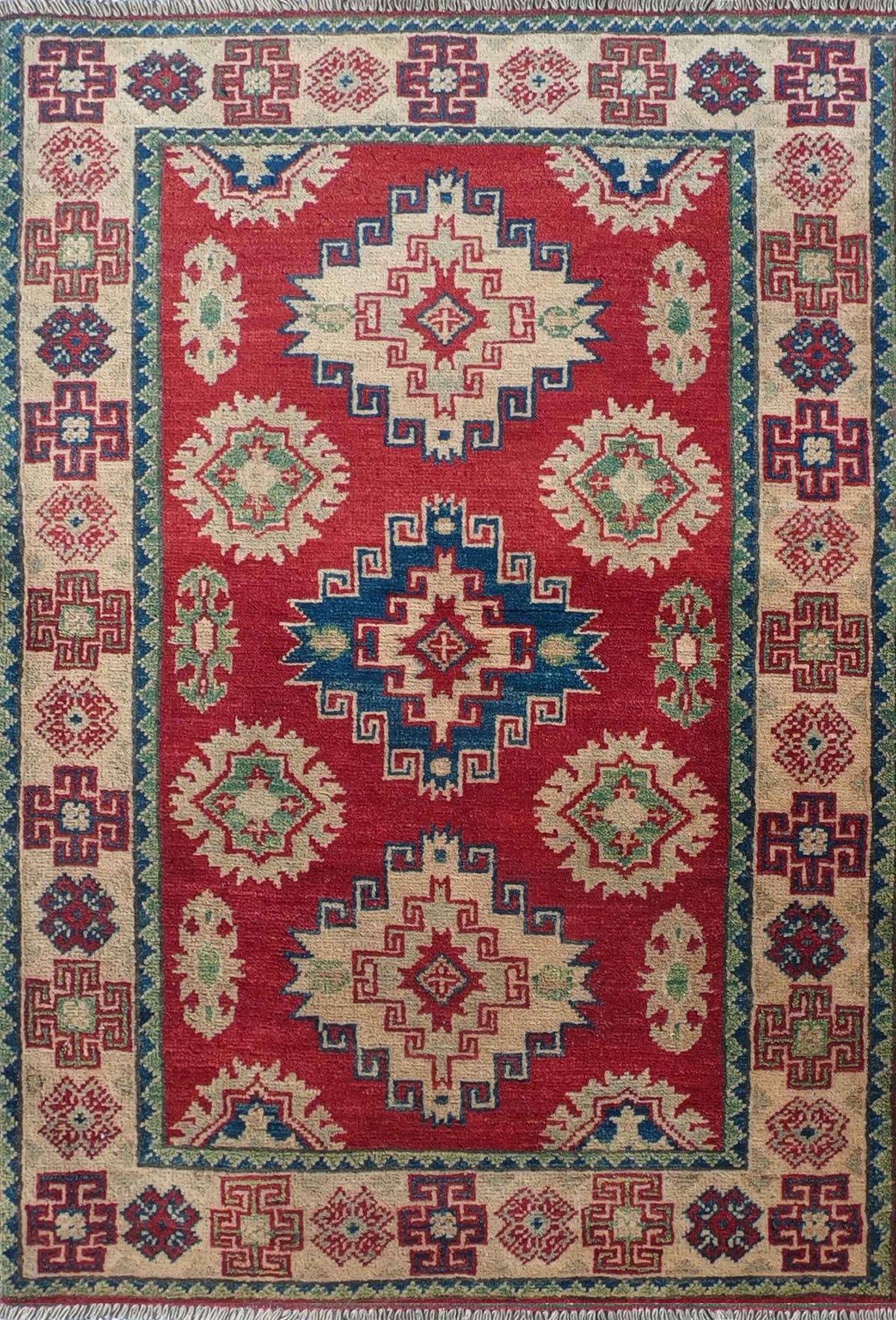 Alfombra Lana, Kazak 0.90 x 0.60 mts. 0084