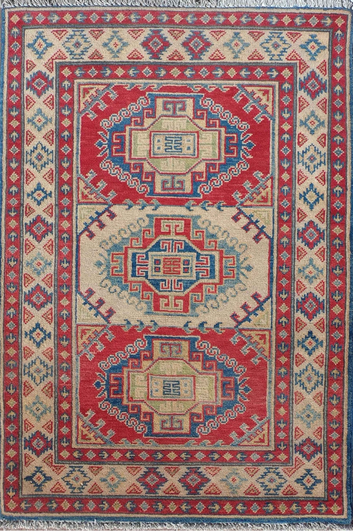 Alfombra Lana, Kazak 1.20 x 0.90 mts. 0008