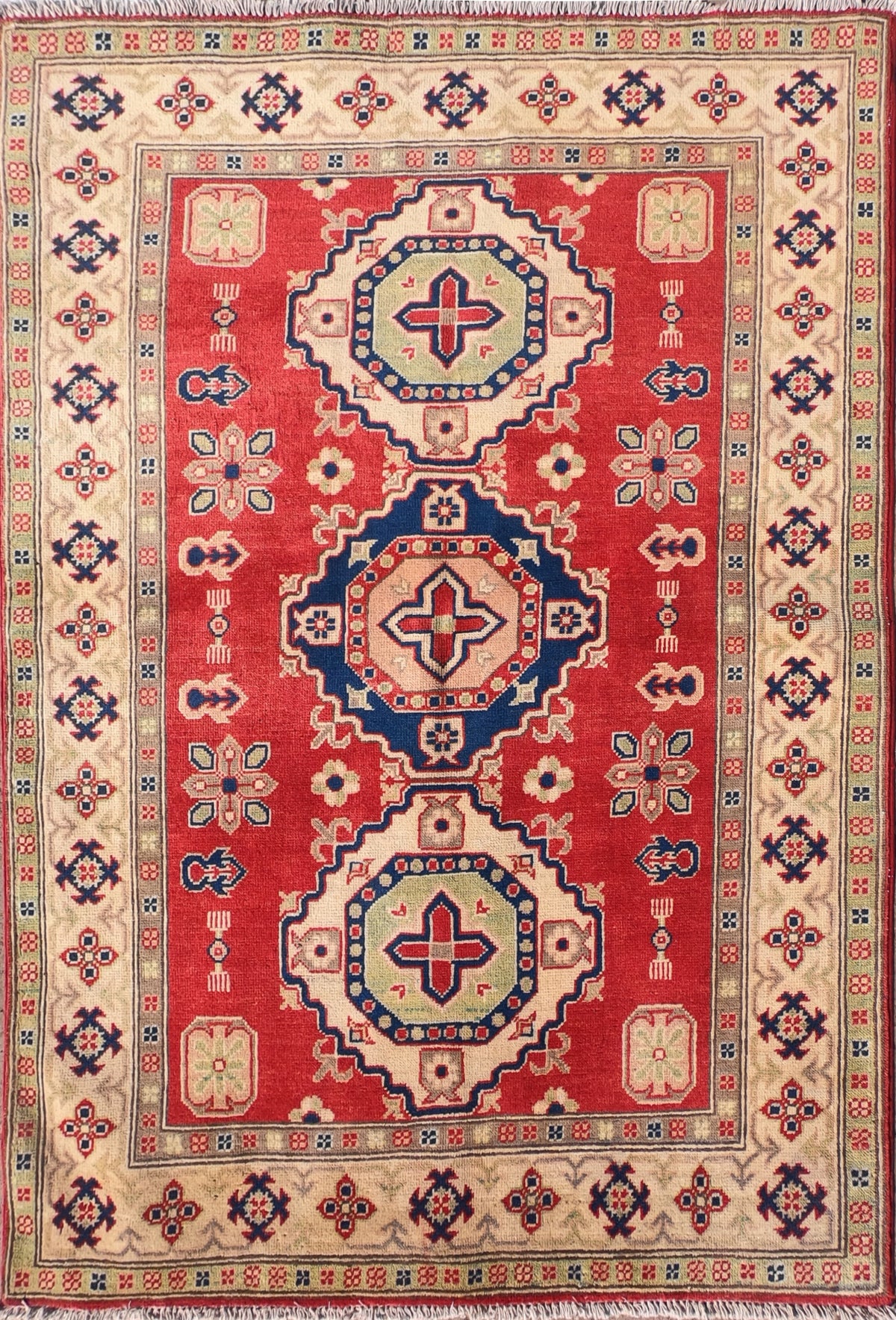 Alfombra Lana, Kazak 1.60 x 1.20 mts. 0002