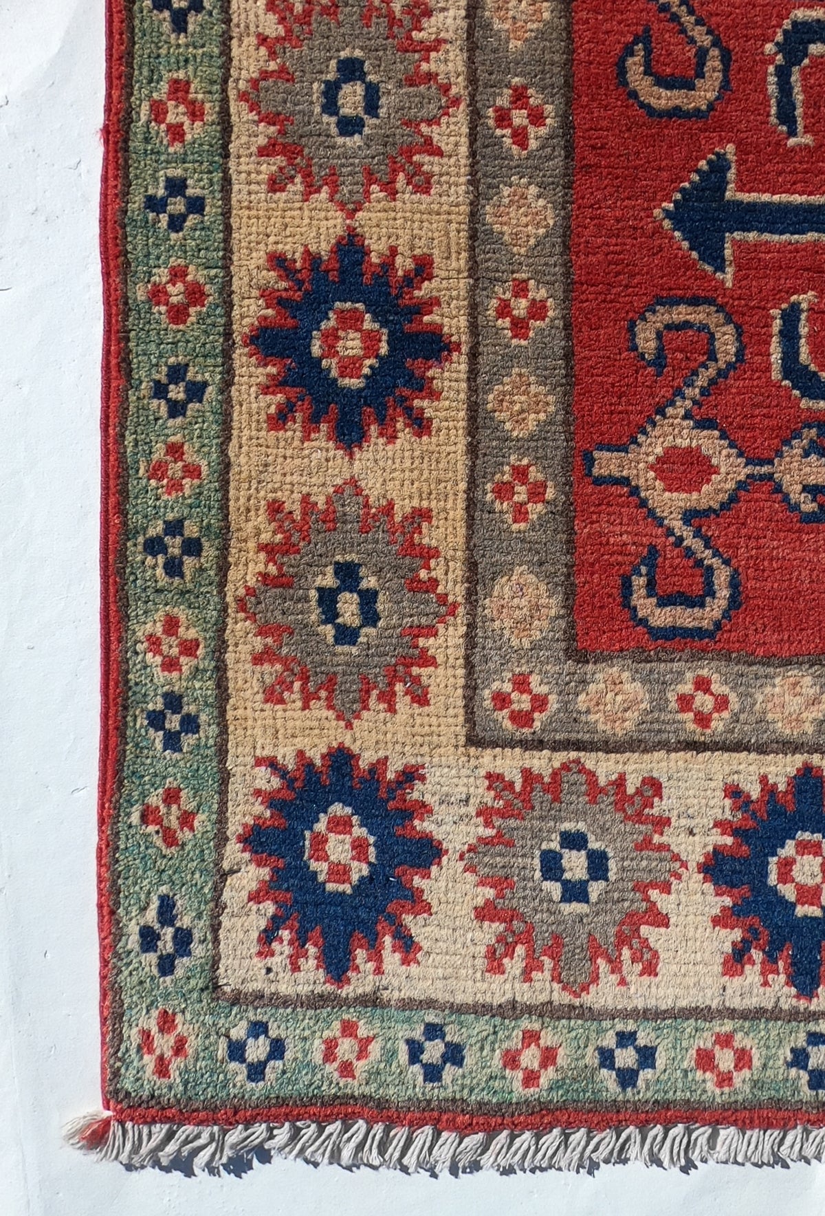 Alfombra Persa de lana Kazak roja de 1.80 x 1.30 mts para el hogar