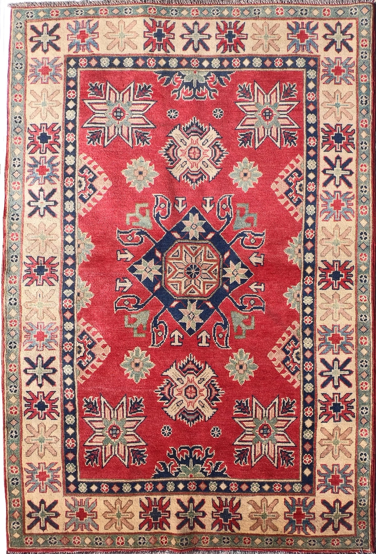 Alfombra Lana, Kazak 1.90 x 1.20 mts. 0016