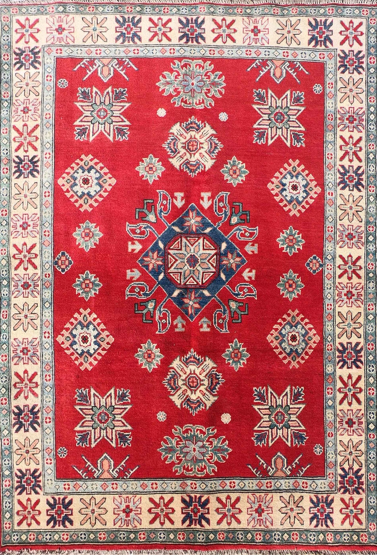 Alfombra Lana, Kazak 1.90 x 1.60 mts. 0002