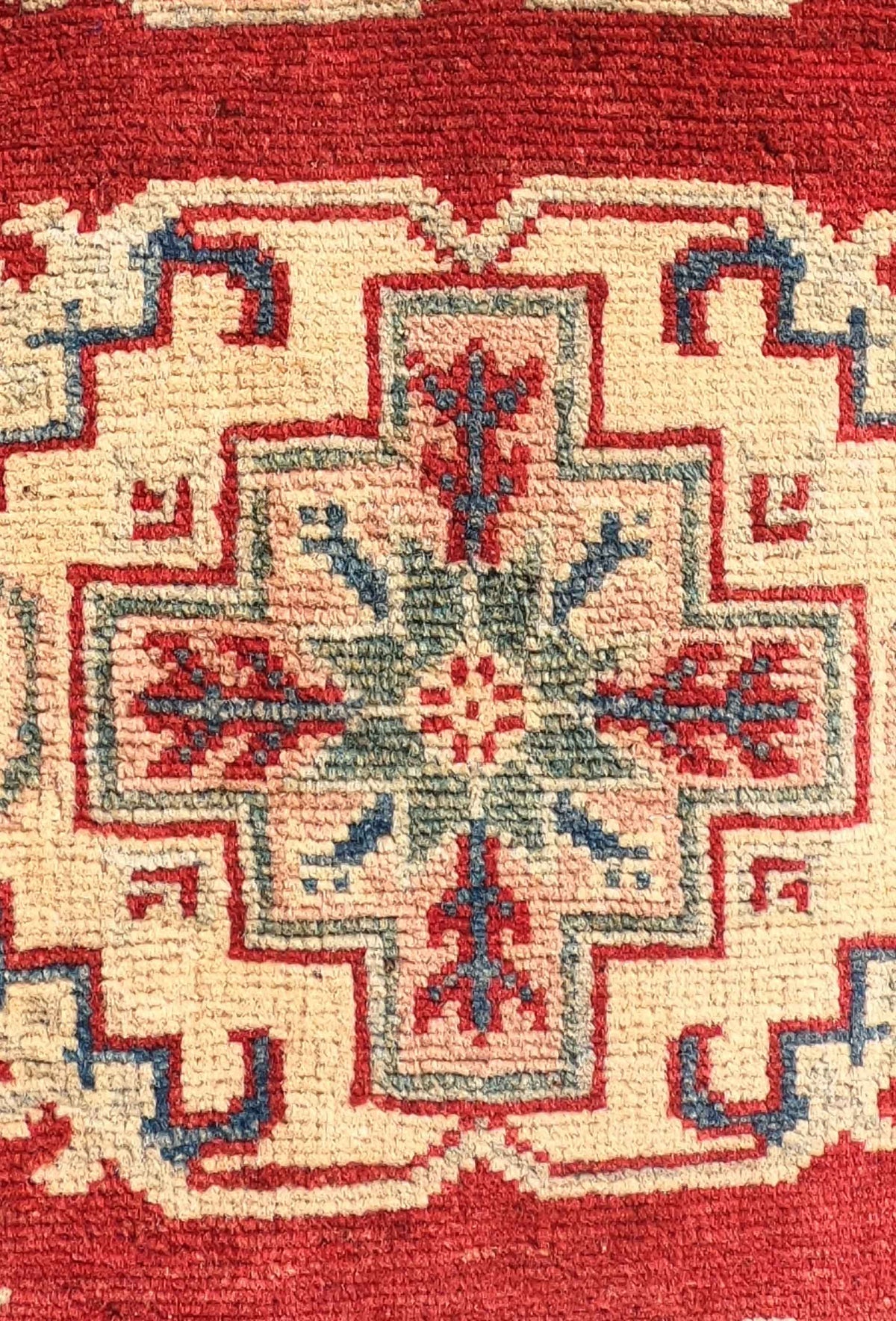 Alfombra de lana Kazak clásica para pasillo