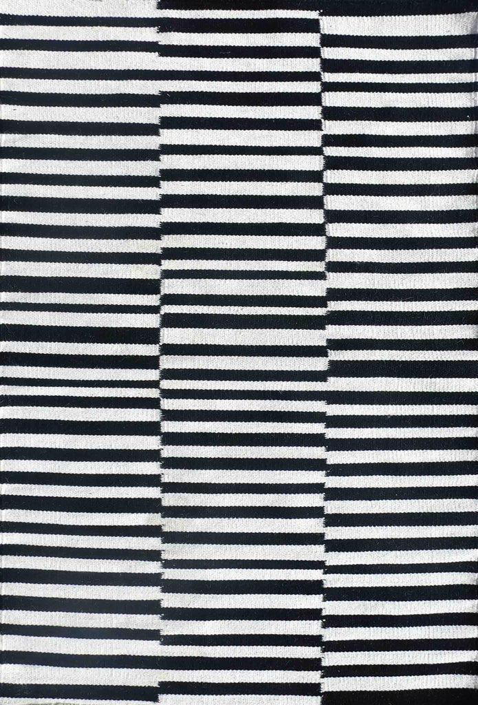 Alfombra Kelim Étnico Ansa IK 554 de Lana Gris Multicolor