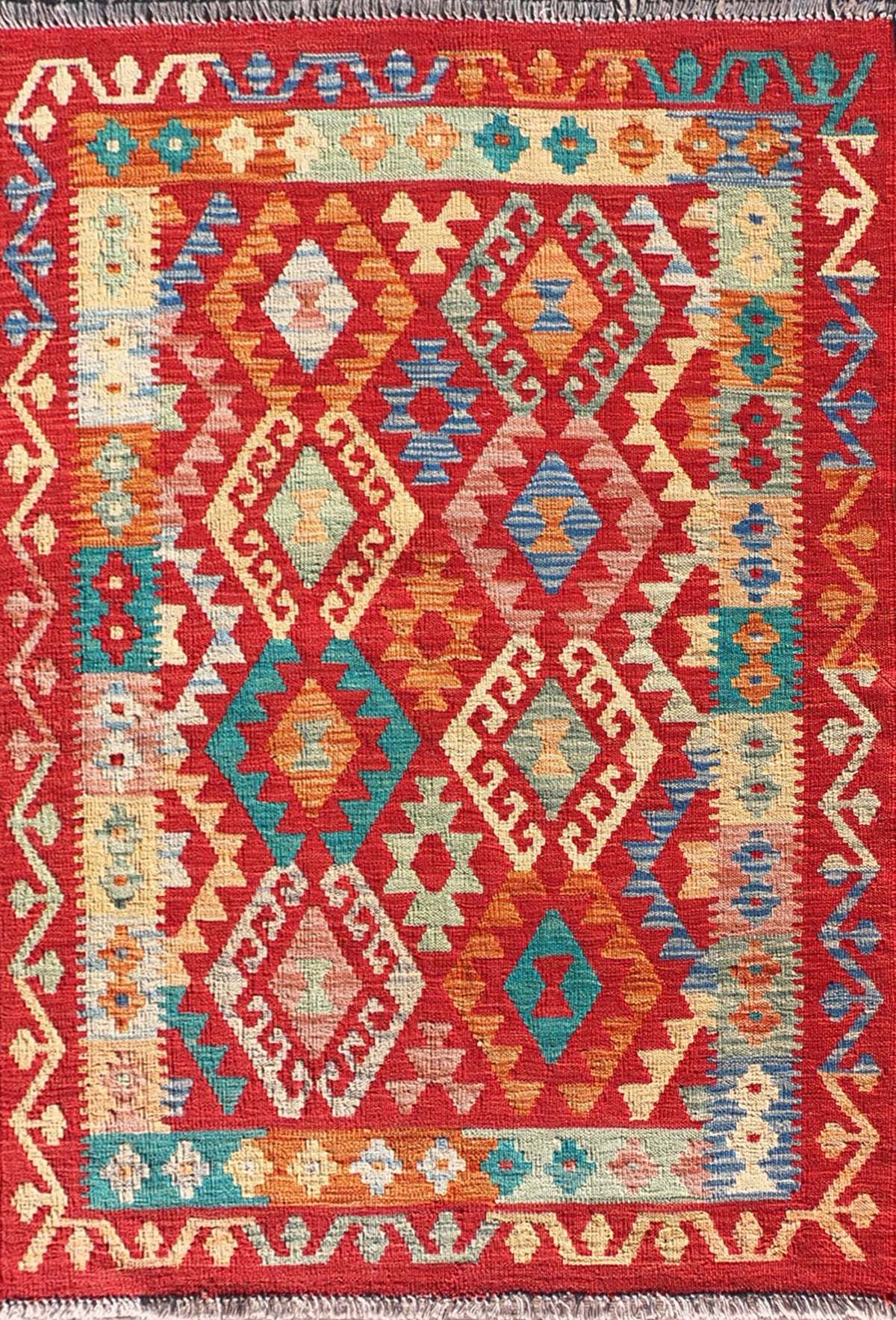 Alfombra lana, Kelim Kashkuli 1.40 x 1.10 mts. 010
