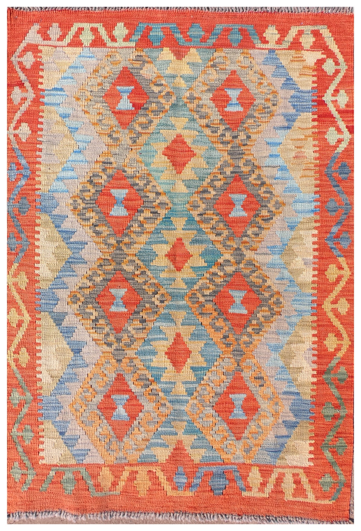 Alfombra Lana, Kelim Kashkuli 1.50 x 1.00 mts. 0357
