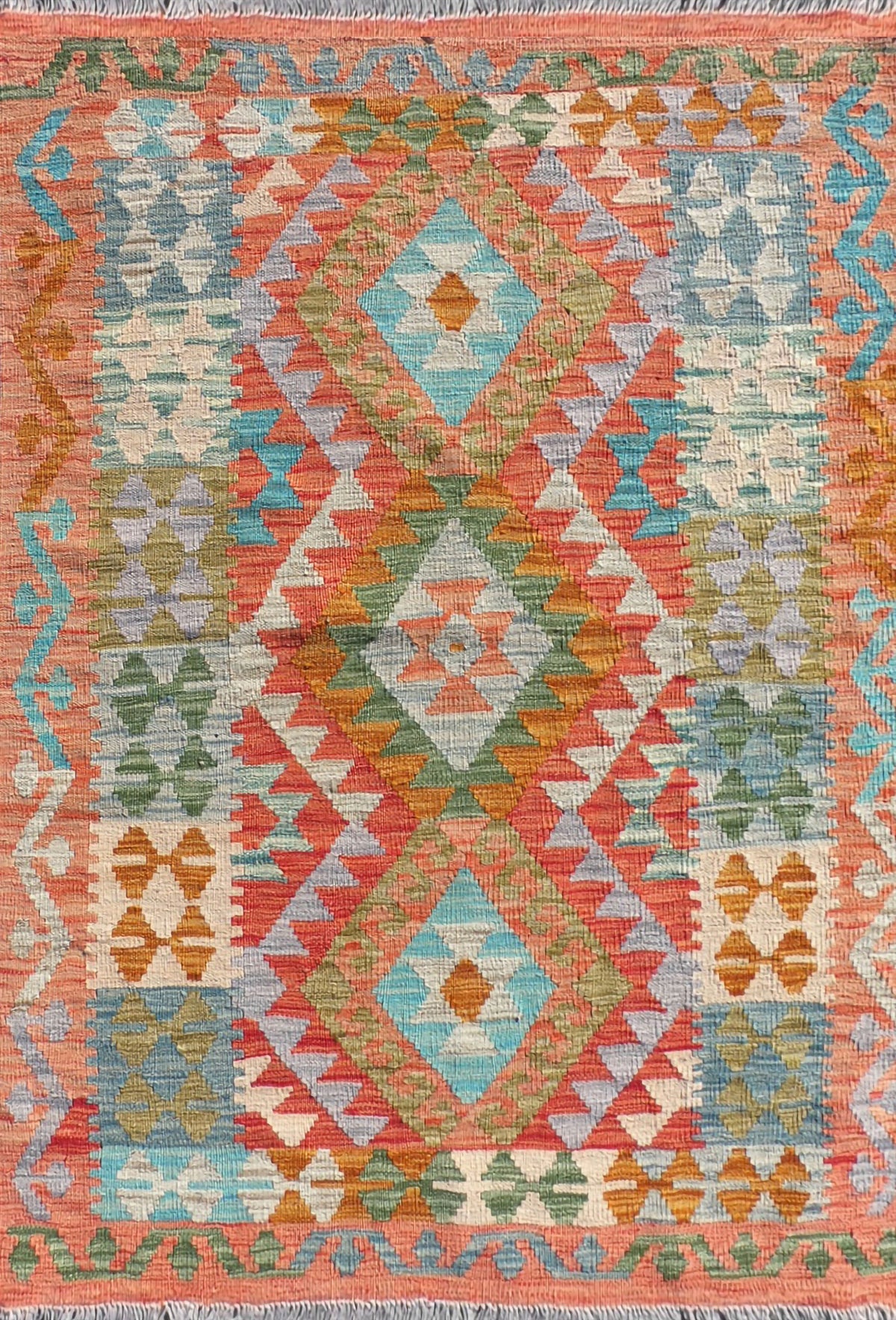 Alfombra Lana, Kelim Kashkuli 1.50 x 1.10 mts. 0074