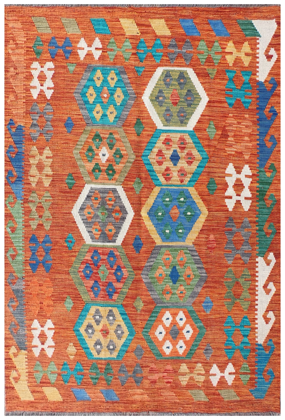 Alfombra Lana, Kelim Kashkuli 1.50 x 1.00 mts. 0057