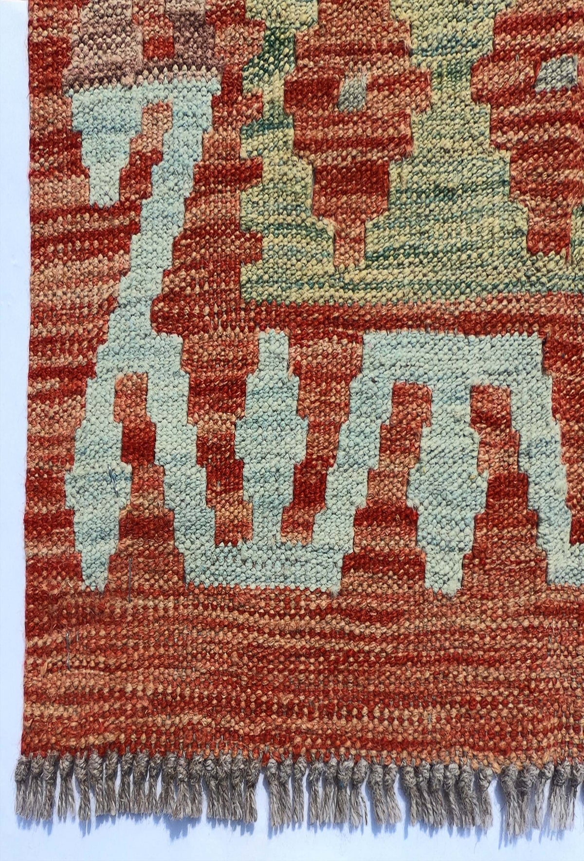 Textura natural de la lana en alfombra importada hecha a mano