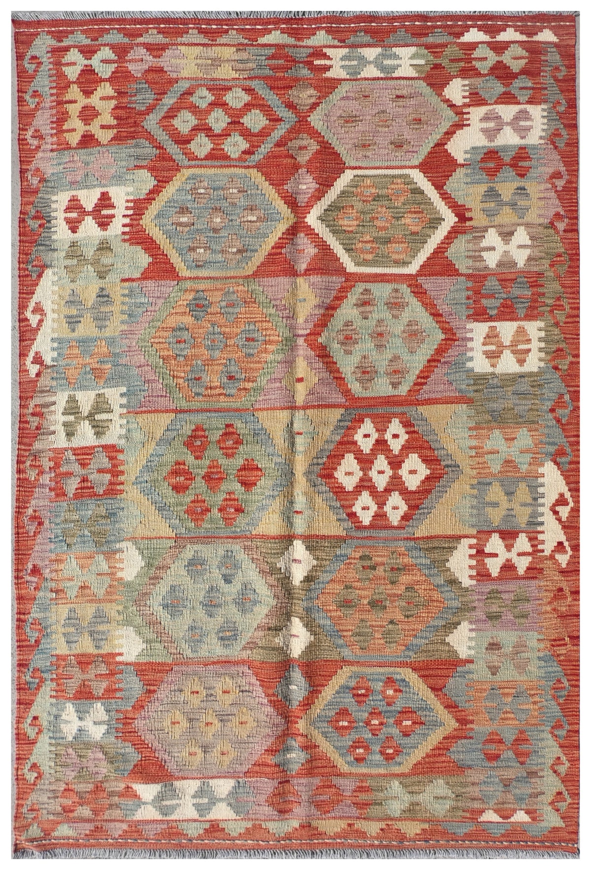 Alfombra Lana, Kelim Kashkuli 2.00 x 0.60 mts. 0113