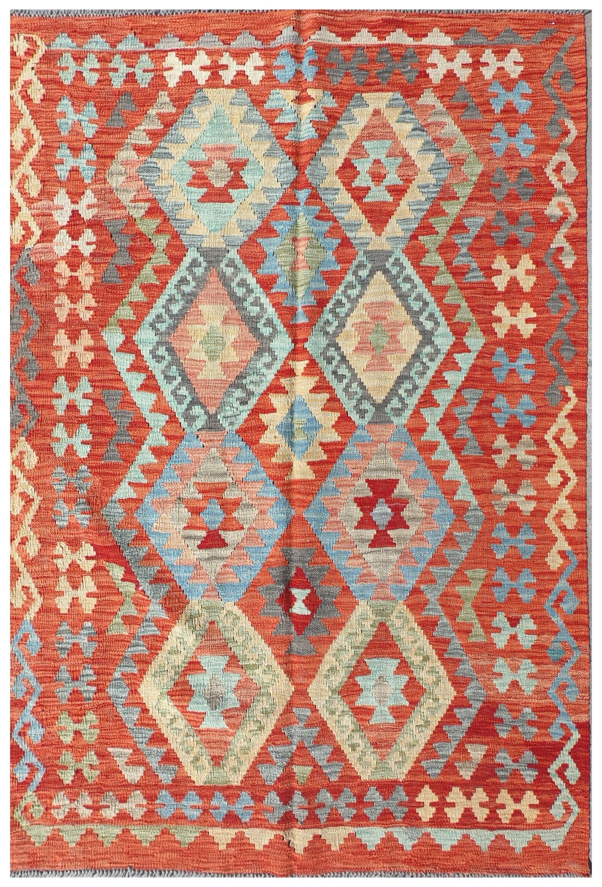 Alfombra Lana, Kelim Kashkuli 1.80 x 1.20 mts. 0136