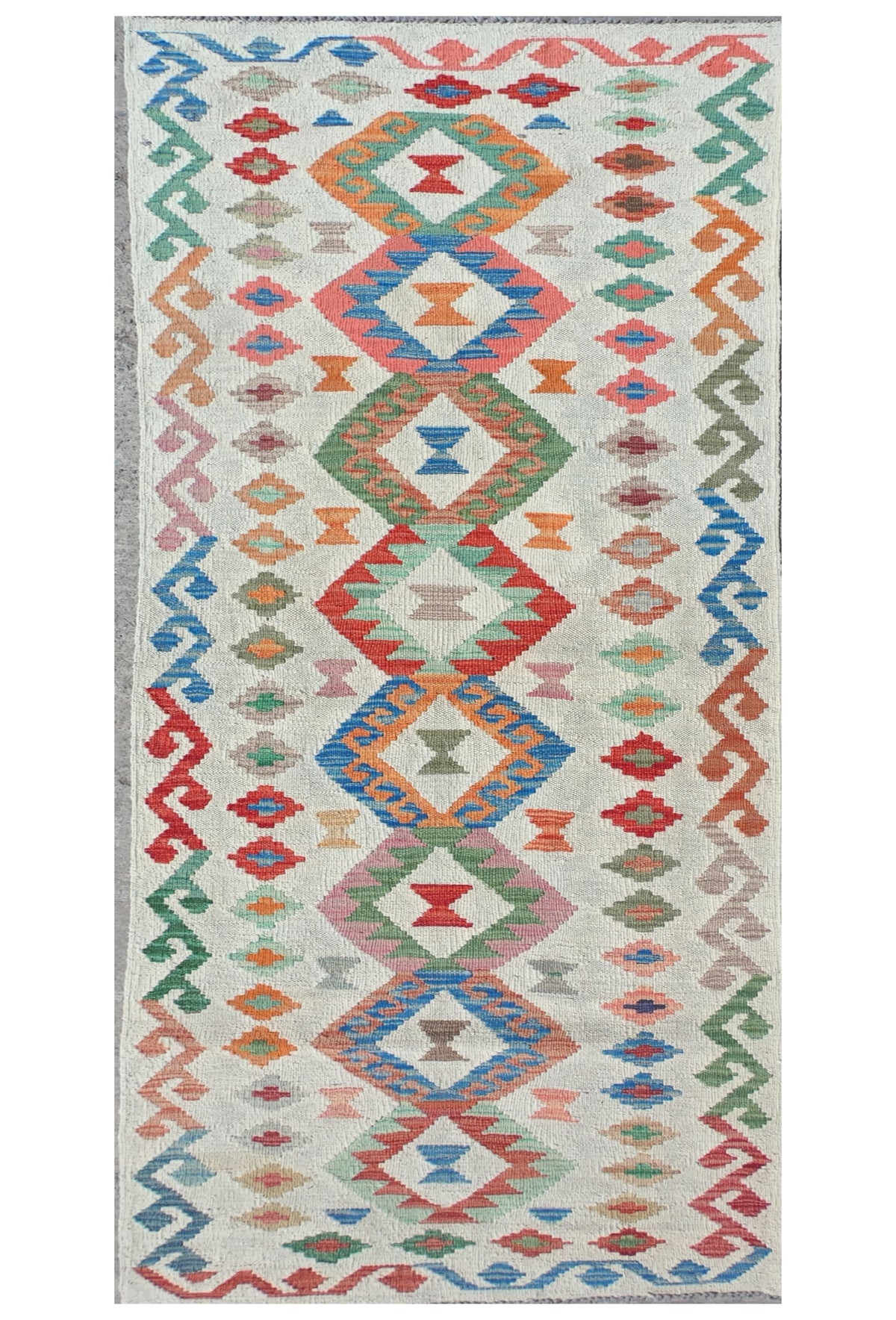 Alfombra Lana, Kelim Kashkuli 2.00 x 0.60 mts. 0021