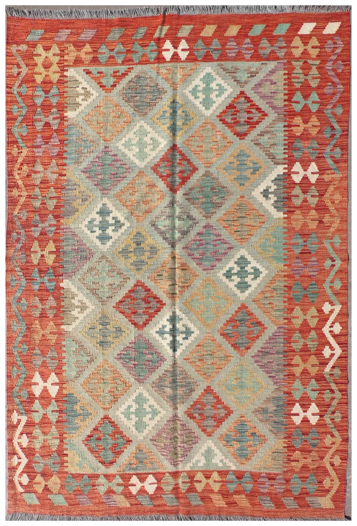 Alfombra Lana, Kelim Kashkuli 1.80 x 1.20 mts. 0239