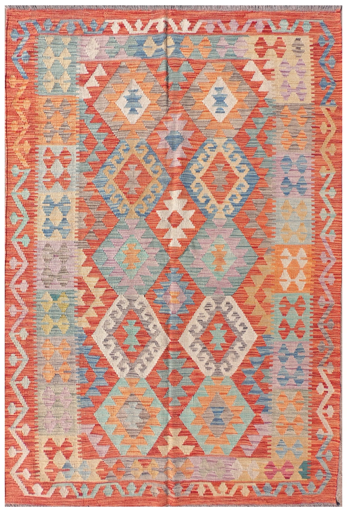 Alfombra Lana, Kelim Kashkuli 1.80 x 1.20 mts. 0260