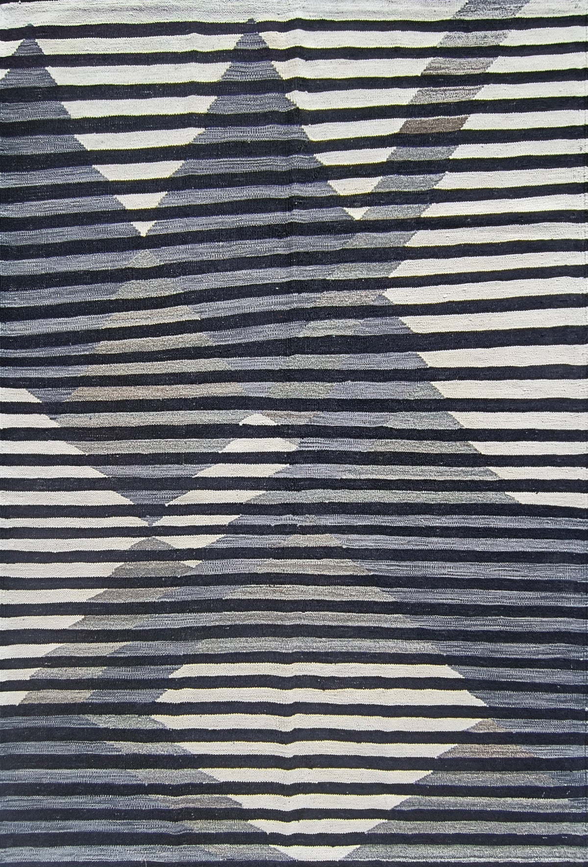 Alfombra Kelim Kashkuli de lana con diseño geométrico tradicional pakistaní