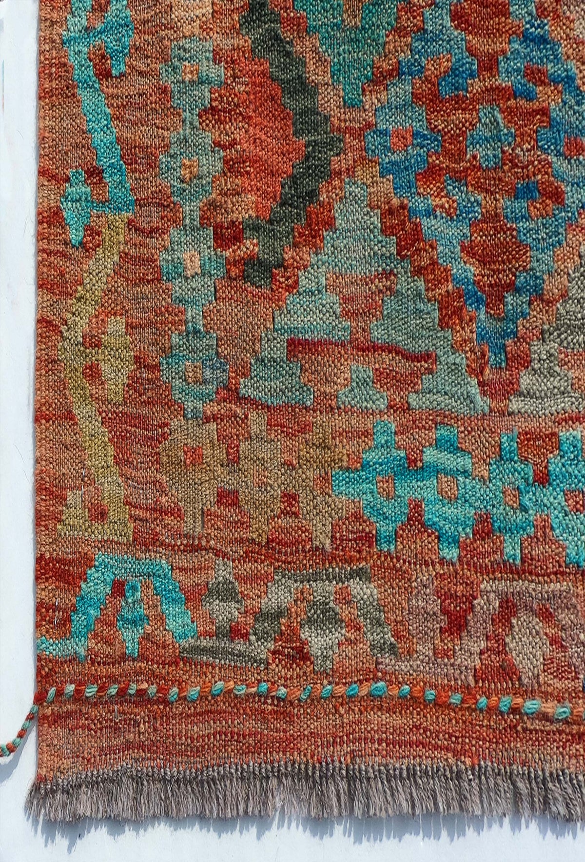 Textura natural de lana en alfombra importada hecha a mano