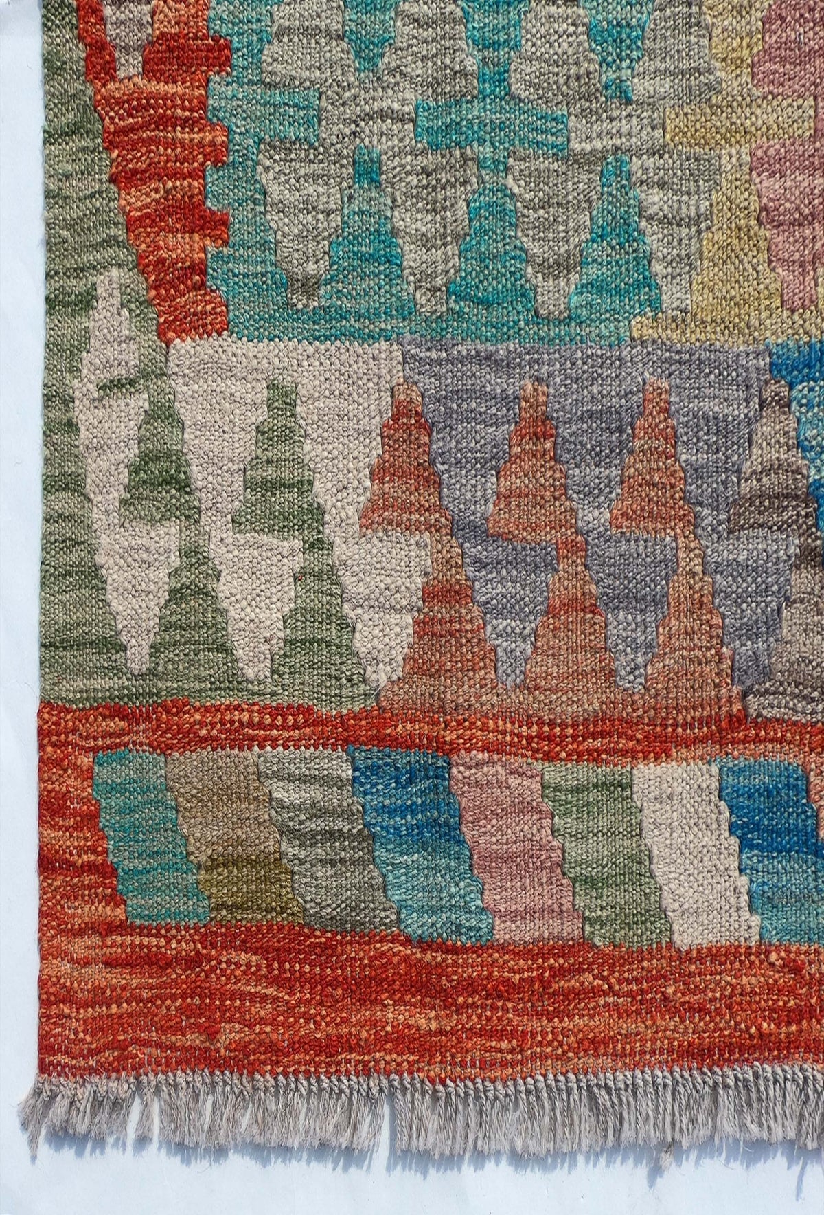 Textura natural de la lana en alfombra importada hecha a mano