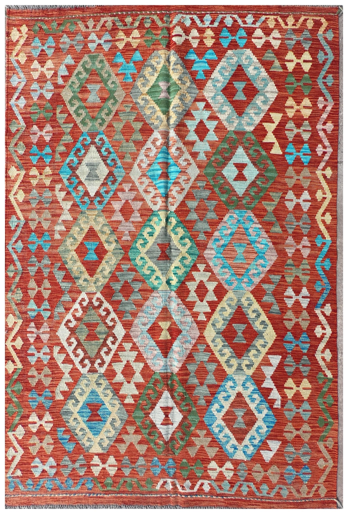 Alfombra Lana, Kelim Kashkuli 2.10 x 1.50 mts. 0039