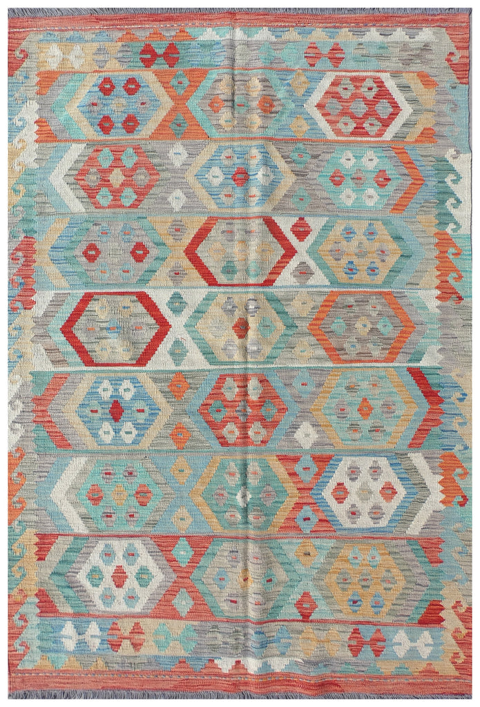 Alfombra Lana, Kelim Kashkuli 1.80 x 1.20 mts. 0045