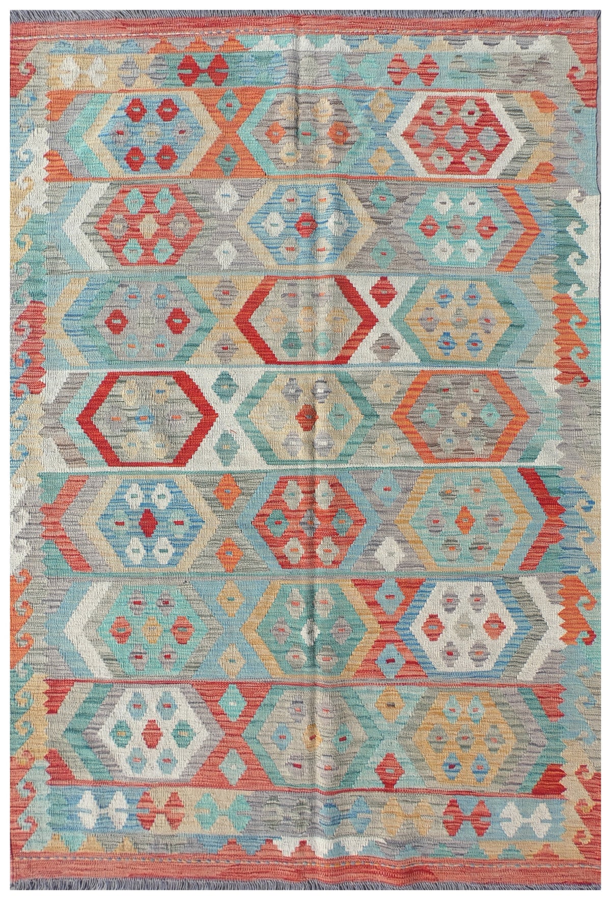 Alfombra Lana, Kelim Kashkuli 1.80 x 1.20 mts. 0045