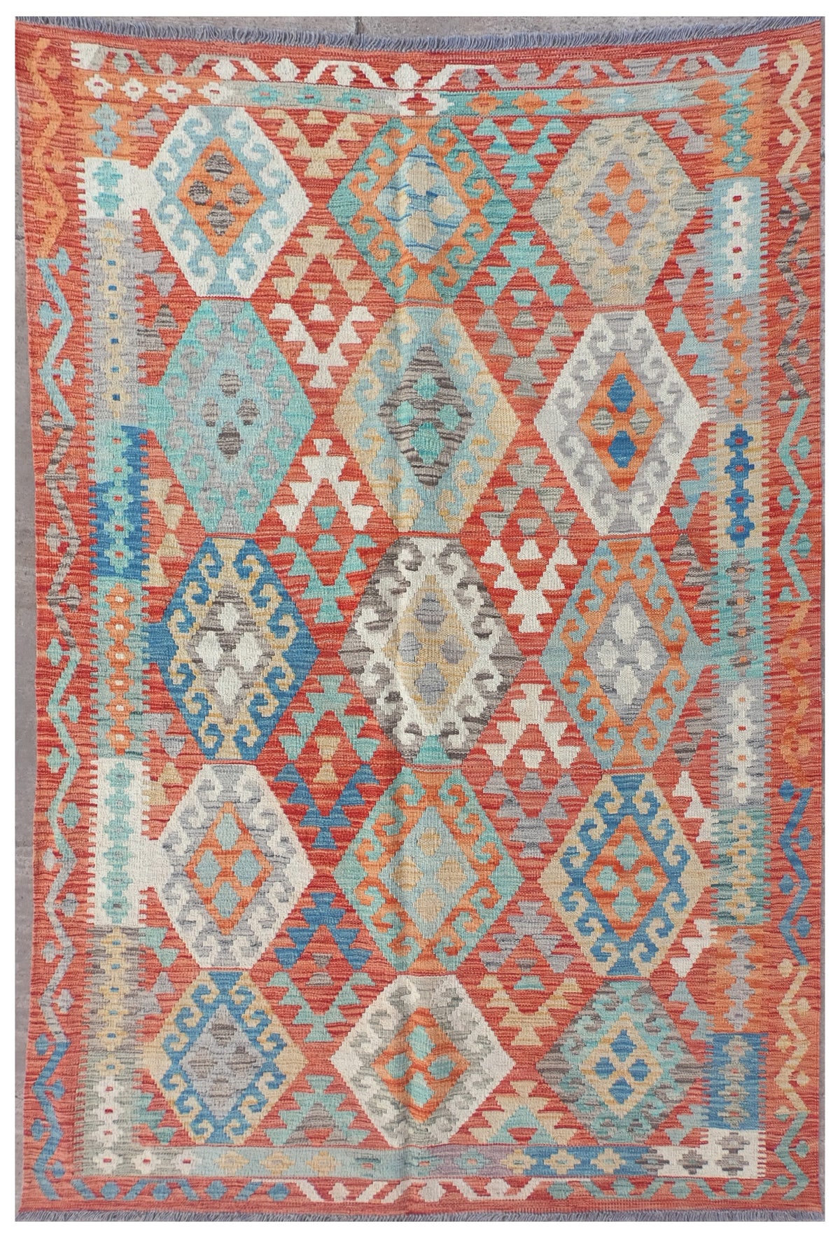 Alfombra Lana, Kelim Kashkuli 2.10 x 1.50 mts. 0046