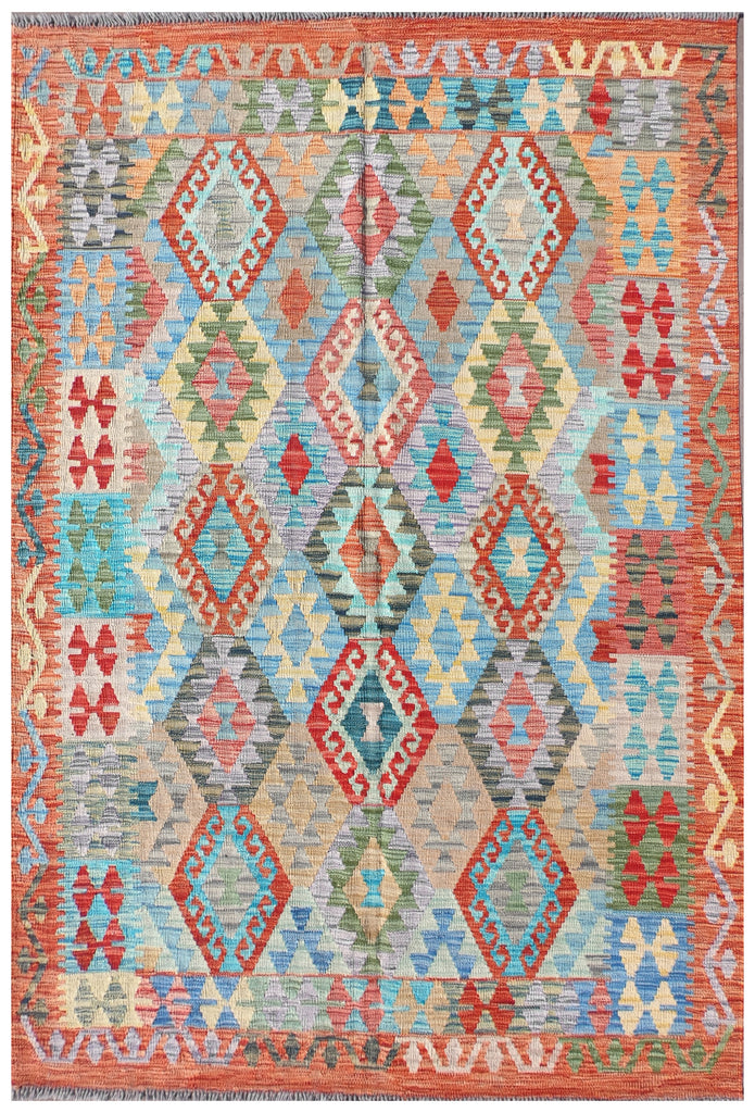Alfombra Lana, Kelim Kashkuli 1.80 x 1.20 mts. 0019
