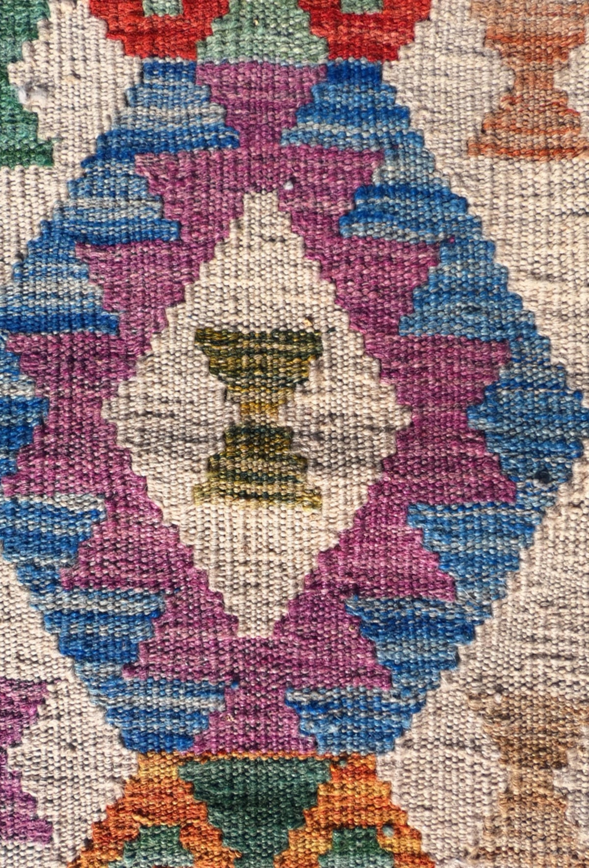 Alfombra lana, Kelim Kashkuli 2.40 x 0.80 mts. 012