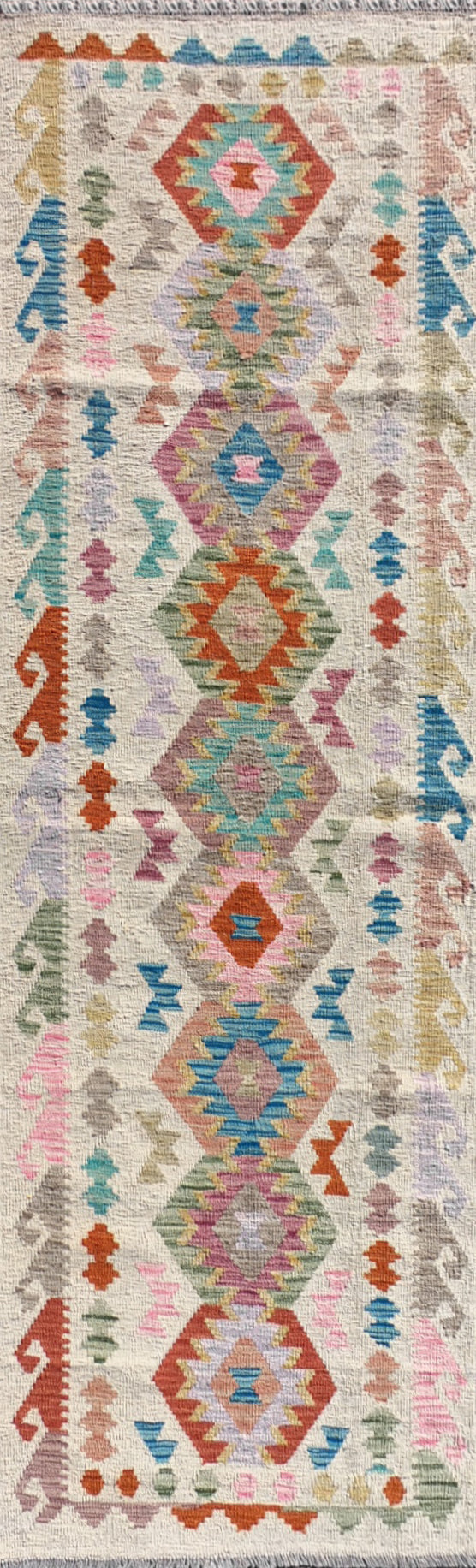 Alfombra lana, Kelim Kashkuli 2.40 x 0.80 mts. 013