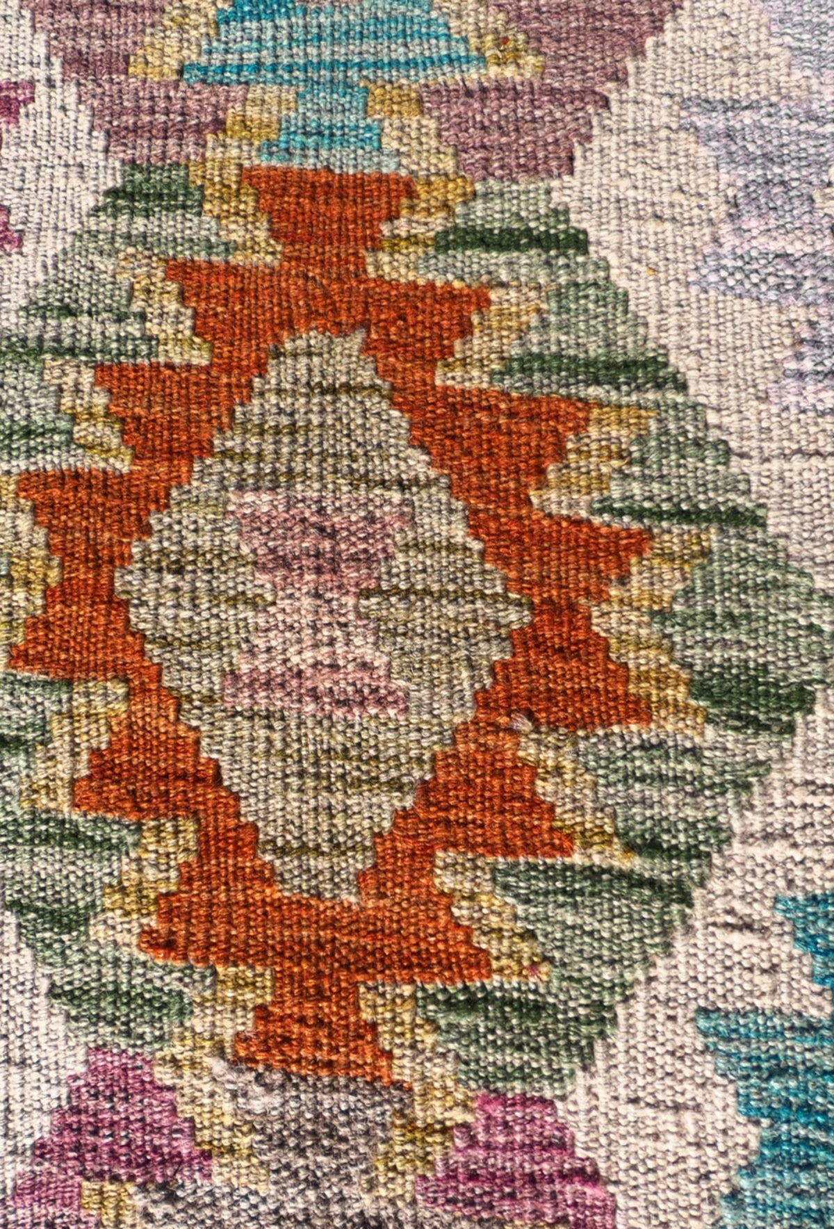 Alfombra lana, Kelim Kashkuli 2.40 x 0.80 mts. 013