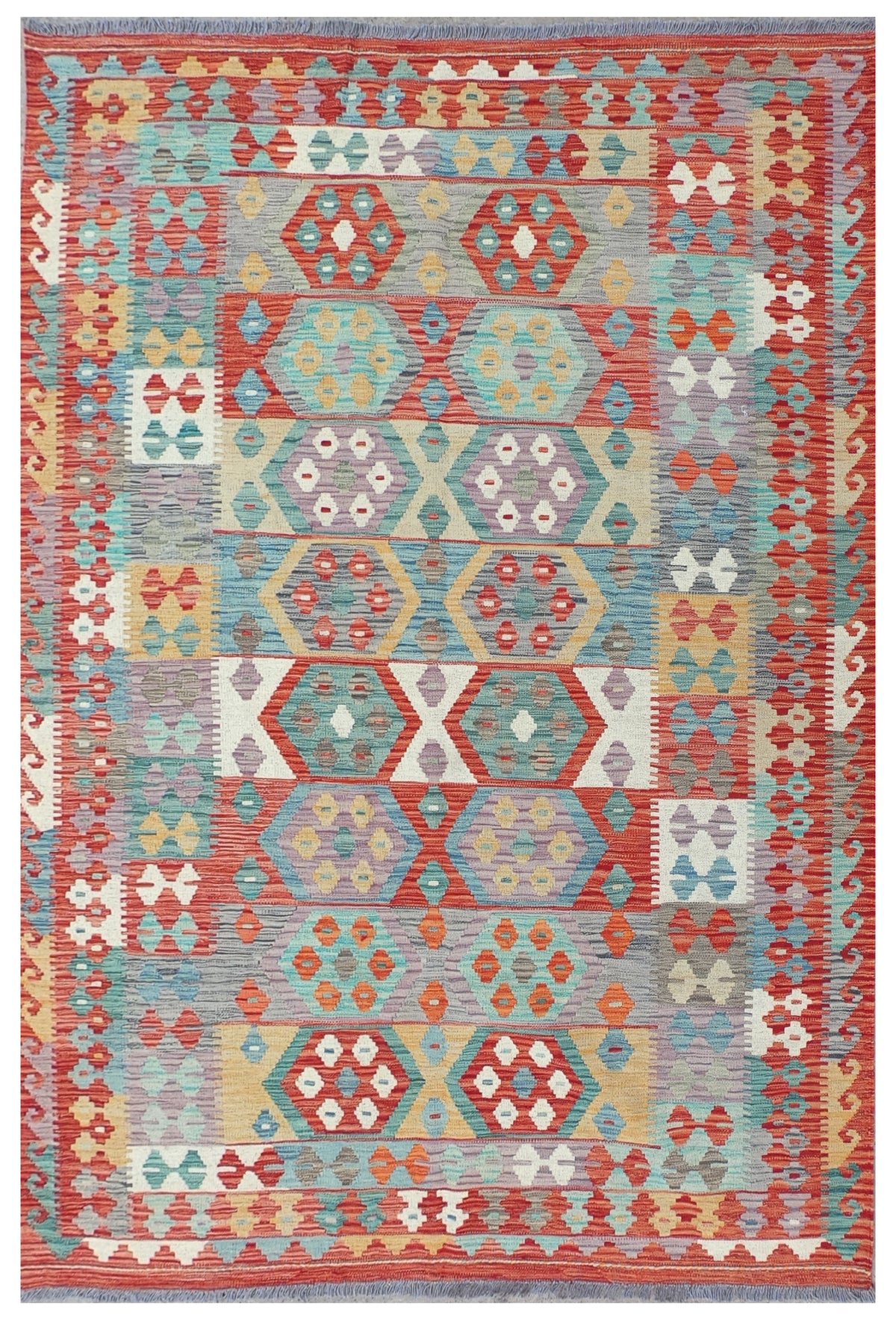 Alfombra Lana, Kelim Kashkuli 2.40 x 1.80 mts. 0103