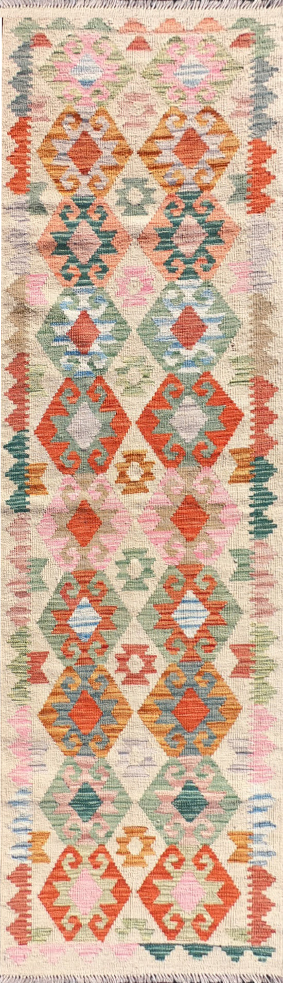 Alfombra lana, Kelim Kashkuli 2.50 x 0.70 mts. 018