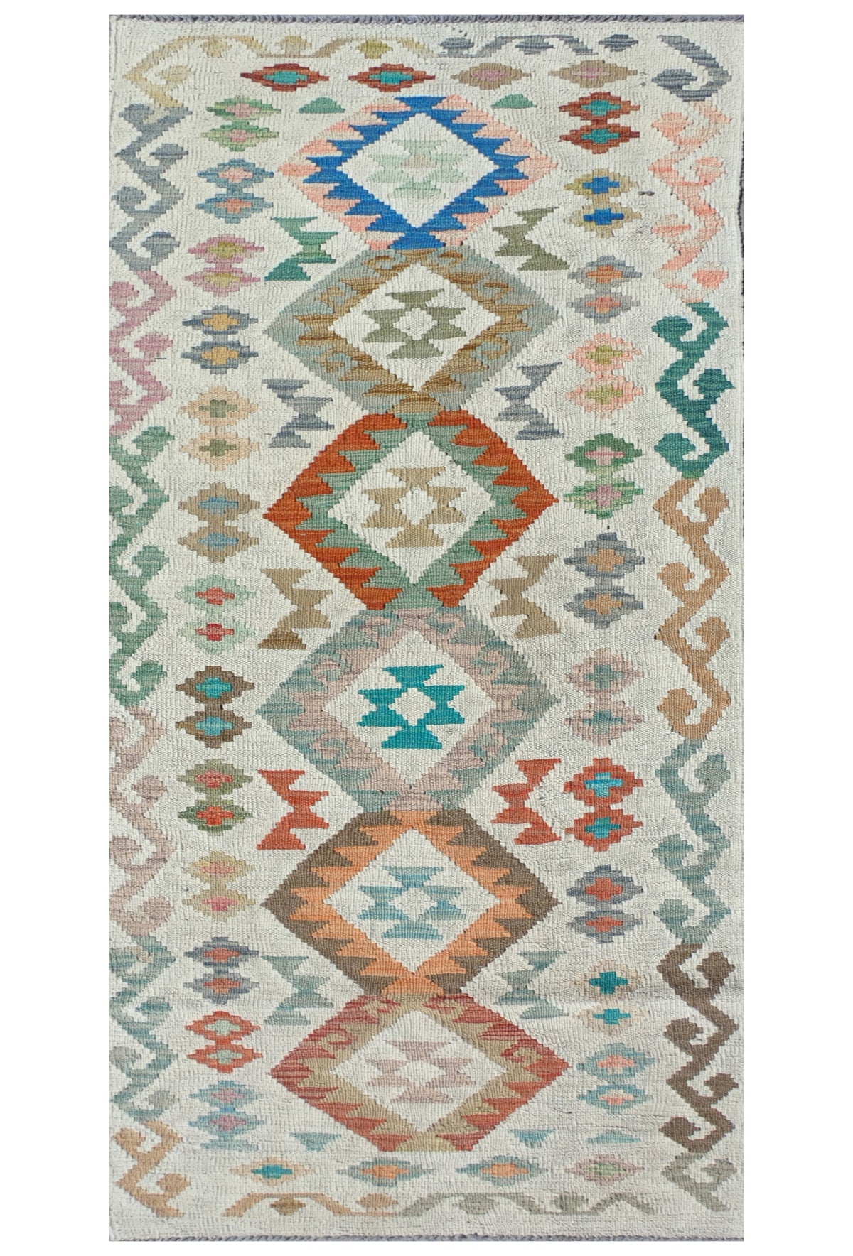 Alfombra Lana, Kelim Kashkuli 2.50 x 0.70 mts. 0020