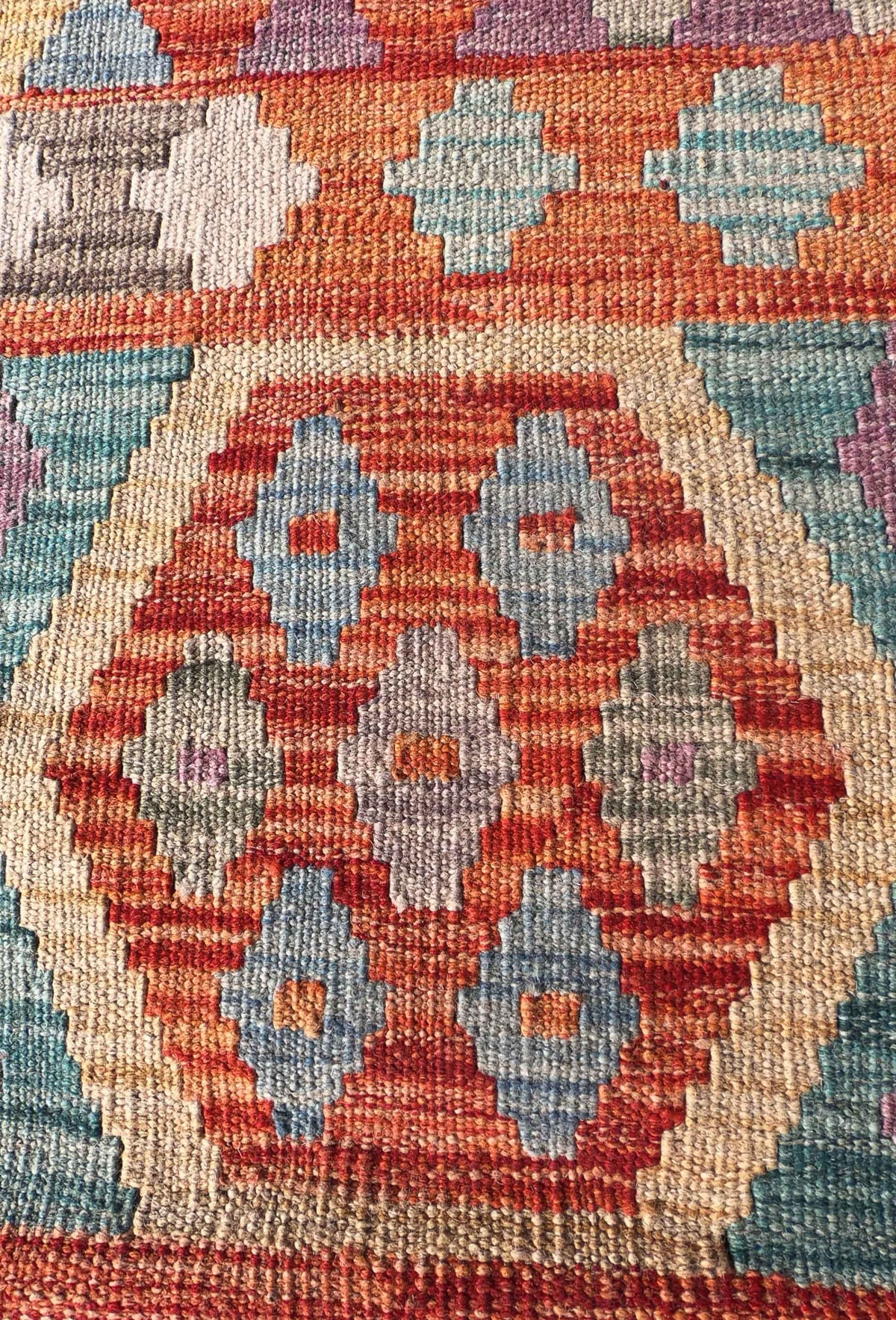 Alfombra de lana Kelim Kashkuli tejida a mano, estilo tradicional