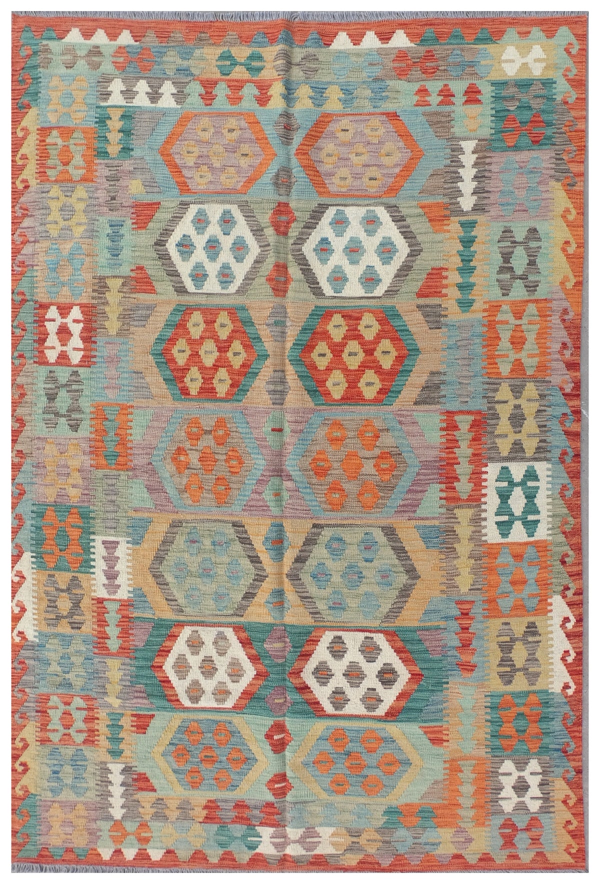 Alfombra Lana, Kelim Kashkuli 2.40 x 1.70 mts. 0078